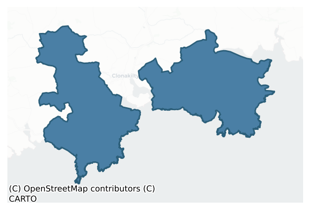 Detailed boundary map of IBANE and BARRYROE barony, CORK