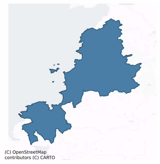 Ibrickan — Barony Boundary Map