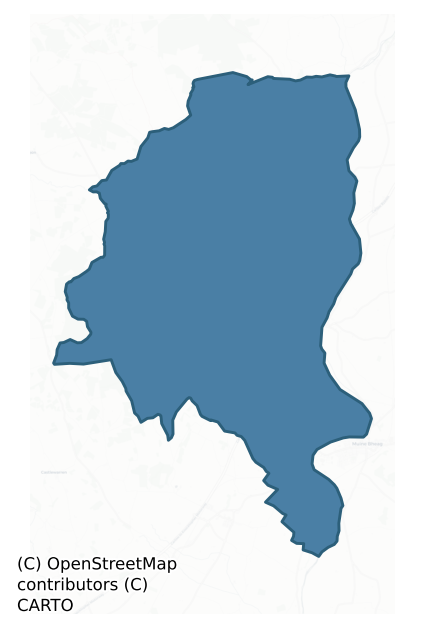 Detailed boundary map of IDRONE WEST barony, CARLOW