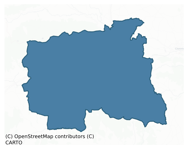 Detailed boundary map of IFFA and OFFA WEST barony, TIPPERARY