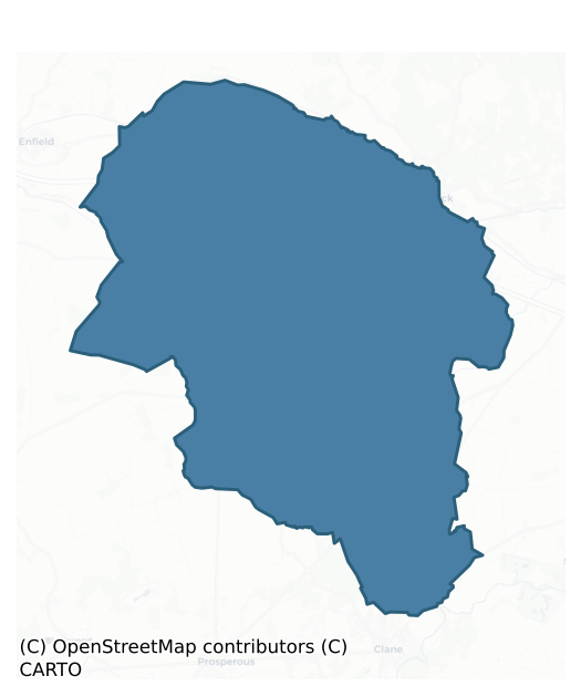 Detailed boundary map of IKEATHY and OUGHTERANY barony, KILDARE