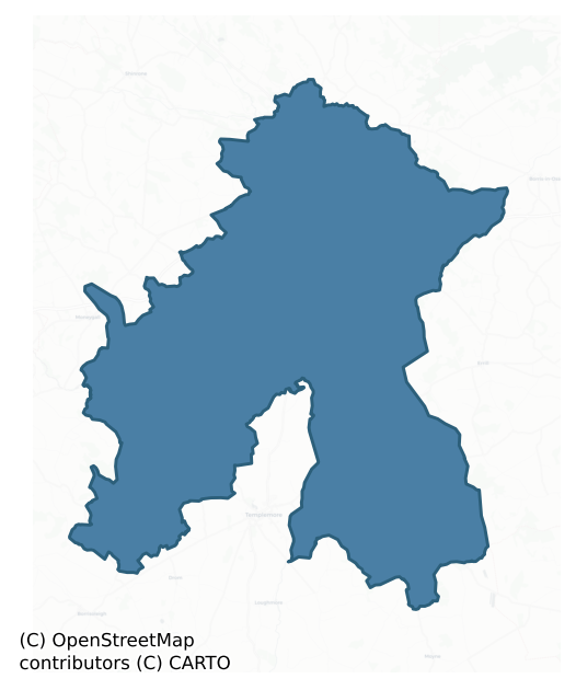 Detailed boundary map of IKERRIN barony, TIPPERARY