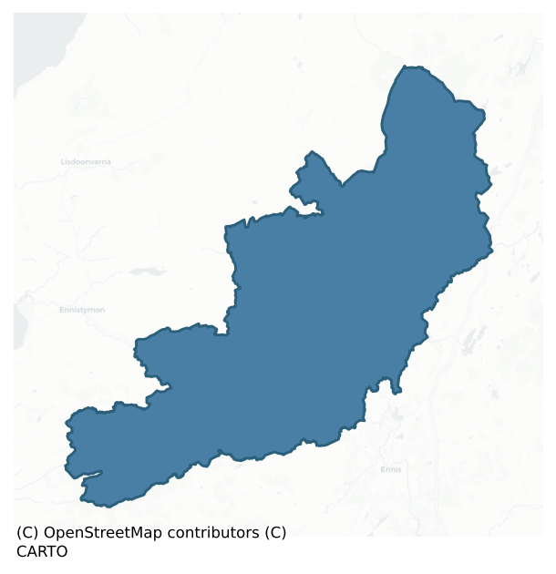 Detailed boundary map of INCHIQUIN barony, CLARE