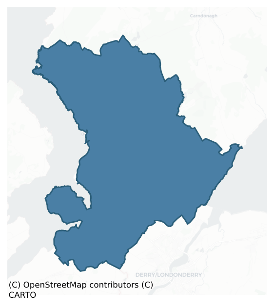 Detailed boundary map of INISHOWEN WEST barony, DONEGAL