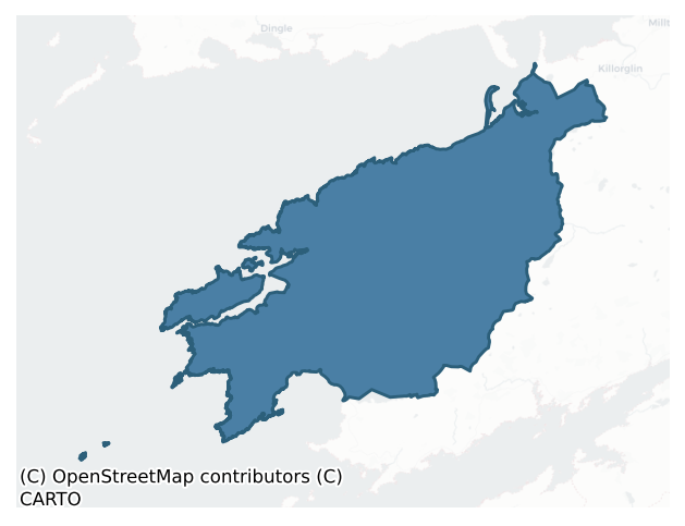 Detailed boundary map of IVERAGH barony, KERRY