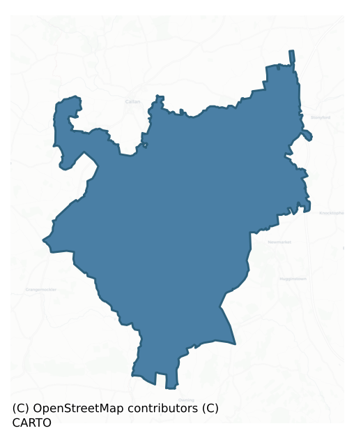 Detailed boundary map of KELLS barony, KILKENNY