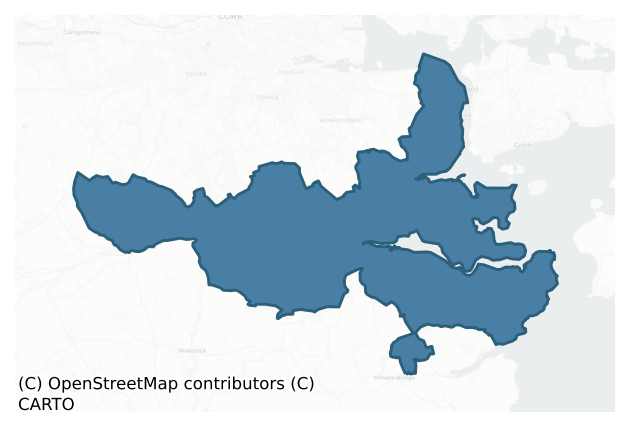 Detailed boundary map of KERRYCURRIHY barony, CORK