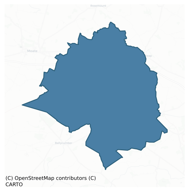 Detailed boundary map of KILCOURSEY barony, OFFALY