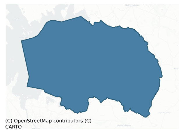 Detailed boundary map of KILKENNY WEST barony, WESTMEATH