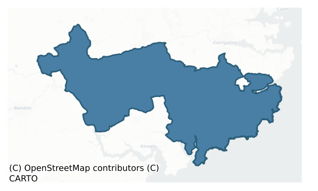 Detailed boundary map of KINALEA barony, CORK