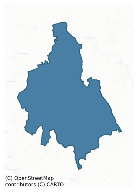 Detailed boundary map of KNOCKTOPHER barony, KILKENNY