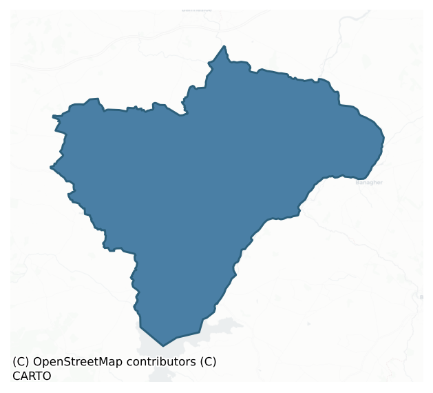 Detailed boundary map of LONGFORD barony, GALWAY
