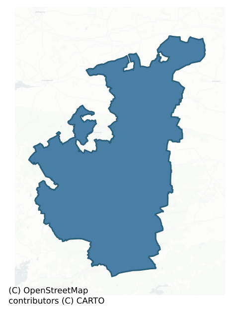 Detailed boundary map of LOUGHREA barony, GALWAY