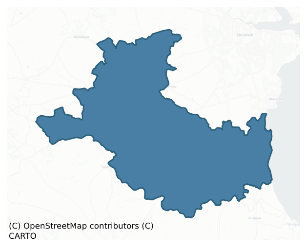 Detailed boundary map of LOUTH barony, LOUTH