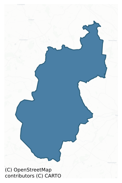 Detailed boundary map of LUNE barony, MEATH