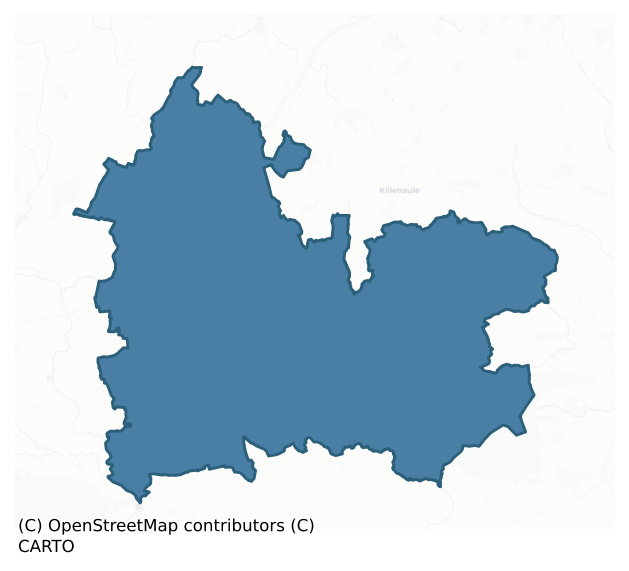 Detailed boundary map of MIDDLETHIRD barony, TIPPERARY