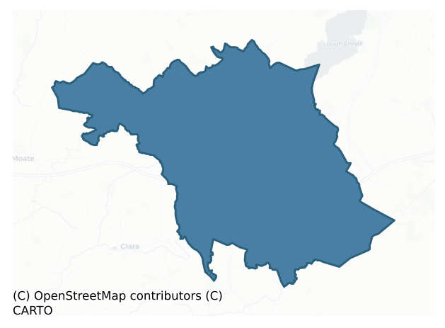 Detailed boundary map of MOYCASHEL barony, WESTMEATH