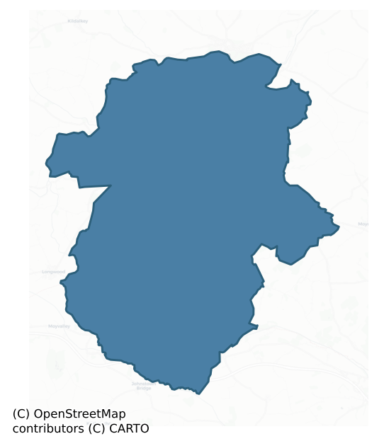 Detailed boundary map of MOYFENRATH LOWER barony, MEATH