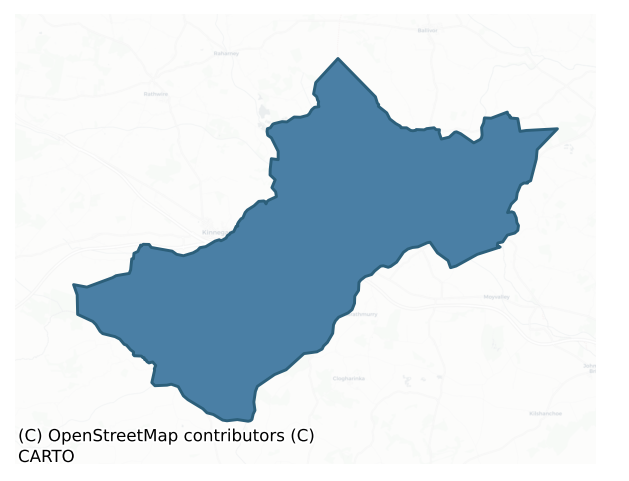 Detailed boundary map of MOYFENRATH UPPER barony, MEATH