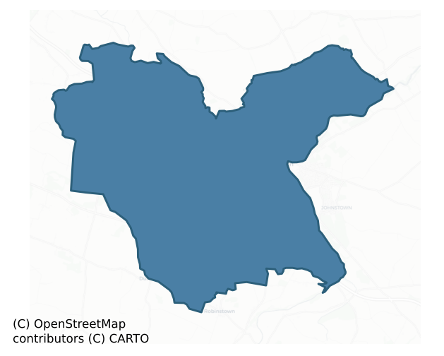 Detailed boundary map of NAVAN LOWER barony, MEATH
