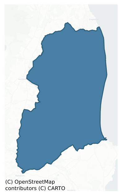 Detailed boundary map of NEWCASTLE barony, WICKLOW