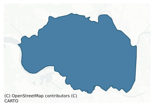 Detailed boundary map of NORTH LIBERTIES barony, LIMERICK
