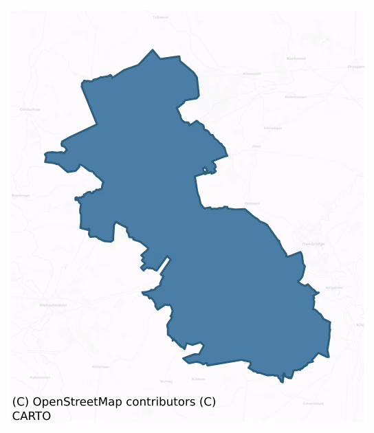 Offaly East — Barony Boundary Map