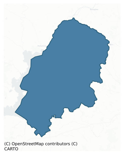 Detailed boundary map of ORMOND LOWER barony, TIPPERARY