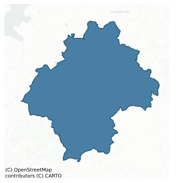 Detailed boundary map of ORMOND UPPER barony, TIPPERARY