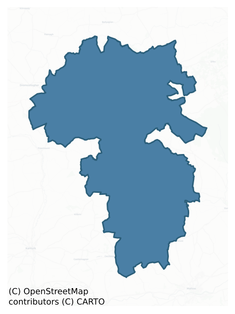 Detailed boundary map of ORRERY and KILMORE barony, CORK