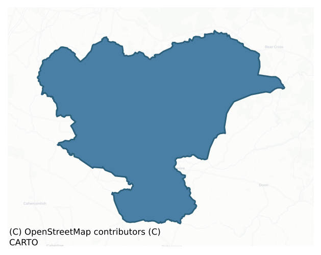Detailed boundary map of OWNEYBEG barony, LIMERICK