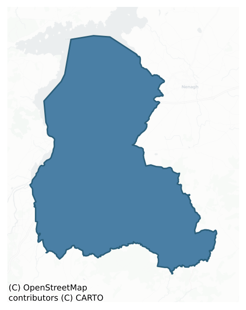 Detailed boundary map of OWNEY and ARRA barony, TIPPERARY