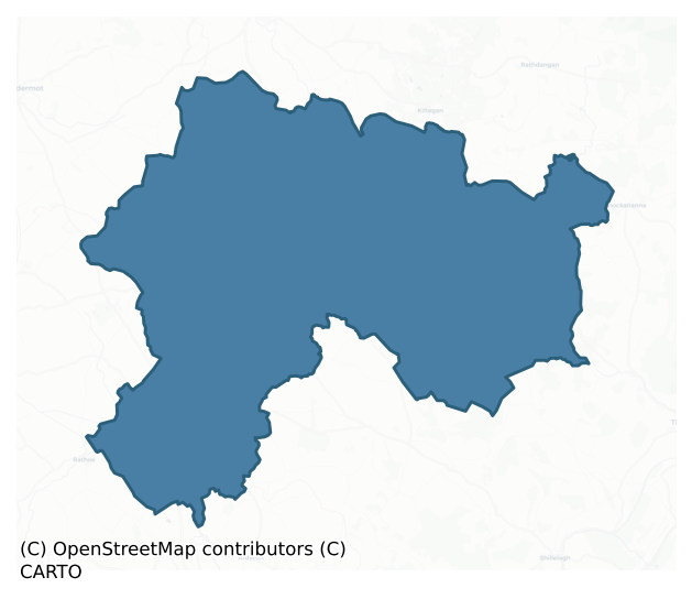 Detailed boundary map of RATHVILLY barony, CARLOW