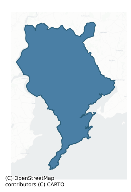 Detailed boundary map of SHELBURNE barony, WEXFORD