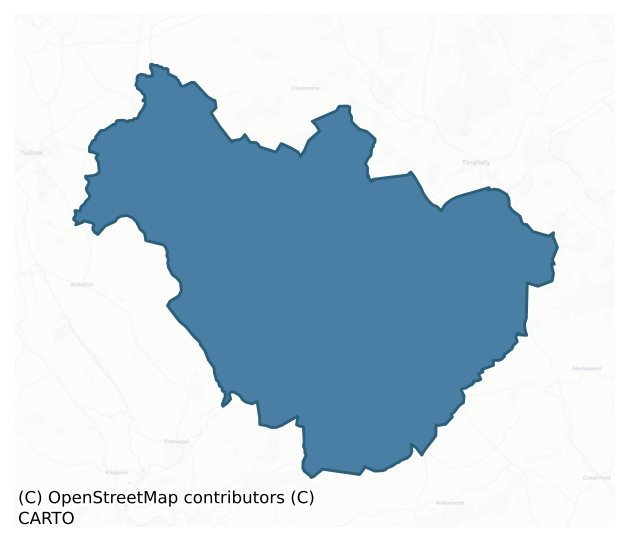 Detailed boundary map of SHILLELAGH barony, WICKLOW