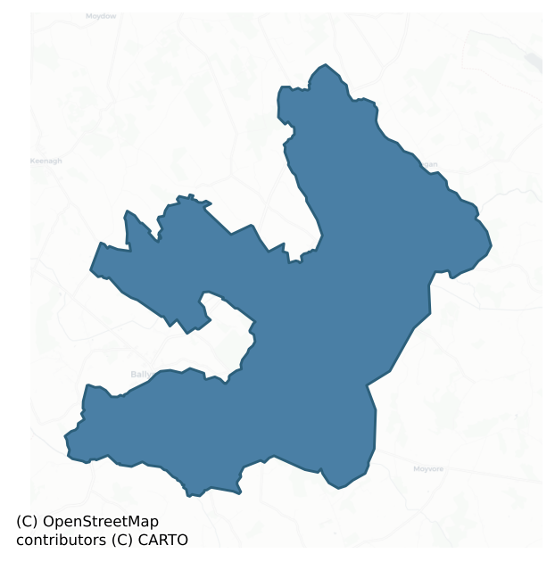 Detailed boundary map of SHRULE barony, LONGFORD