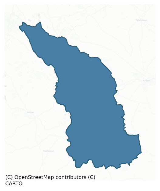 Detailed boundary map of SLANE LOWER barony, MEATH