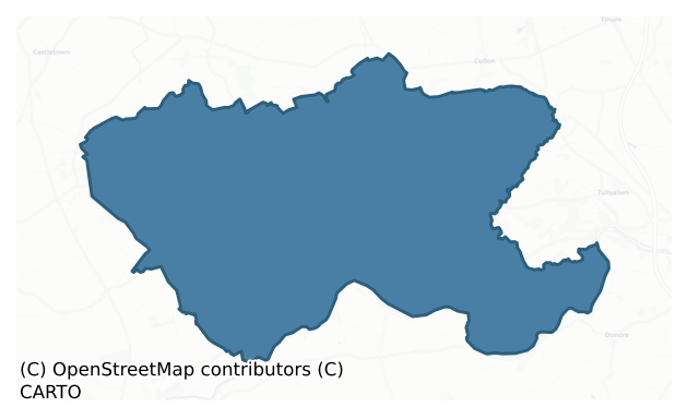 Detailed boundary map of SLANE UPPER barony, MEATH