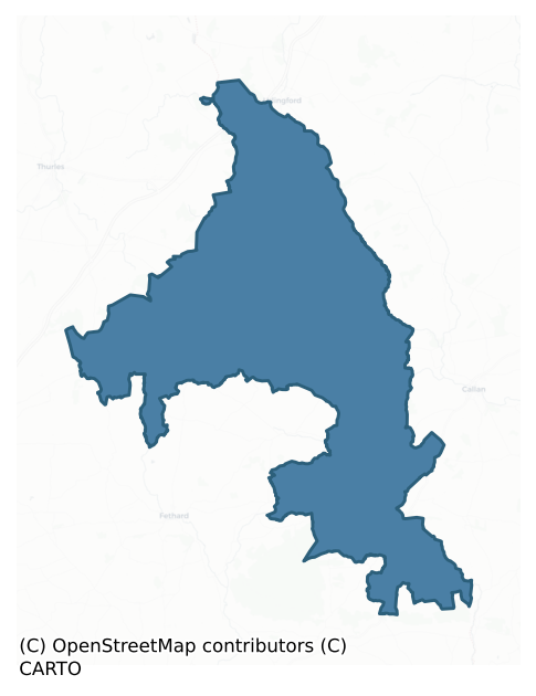 Detailed boundary map of SLIEVARDAGH barony, TIPPERARY