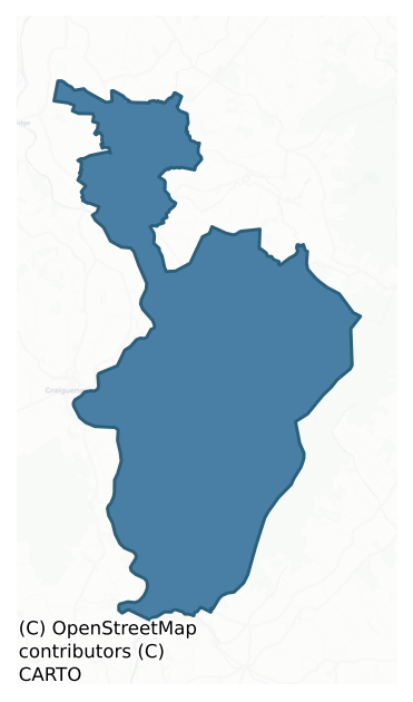 Detailed boundary map of St. MULLIN'S LOWER barony, CARLOW