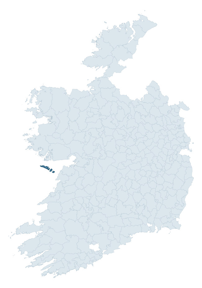 Regional context map showing ARAN barony within GALWAY