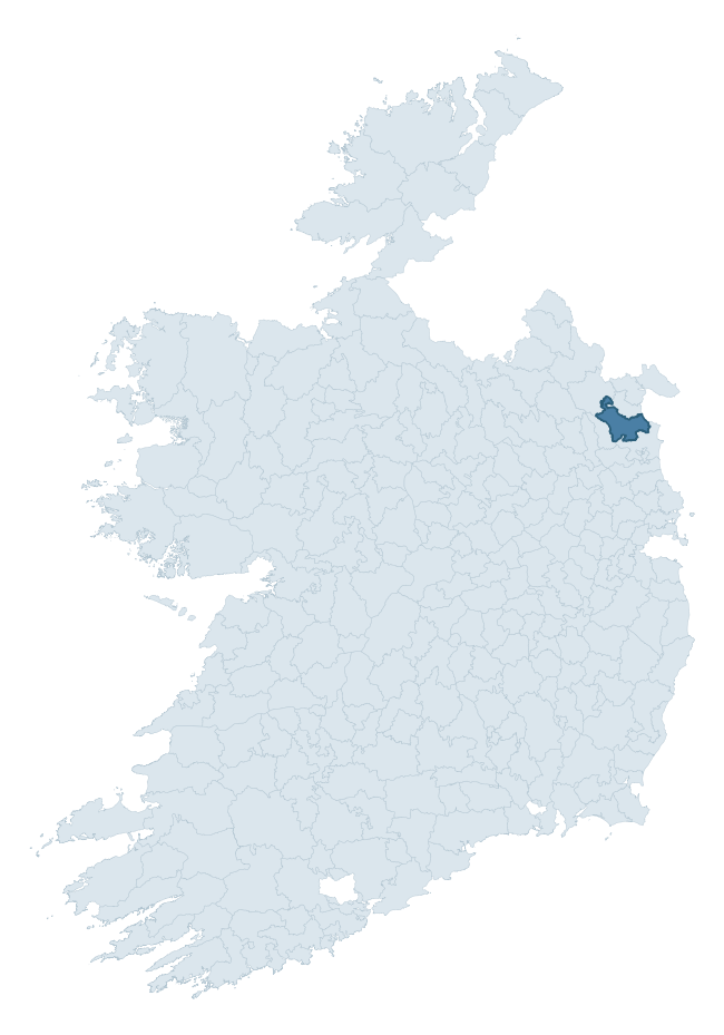Regional context map showing ARDEE barony within LOUTH