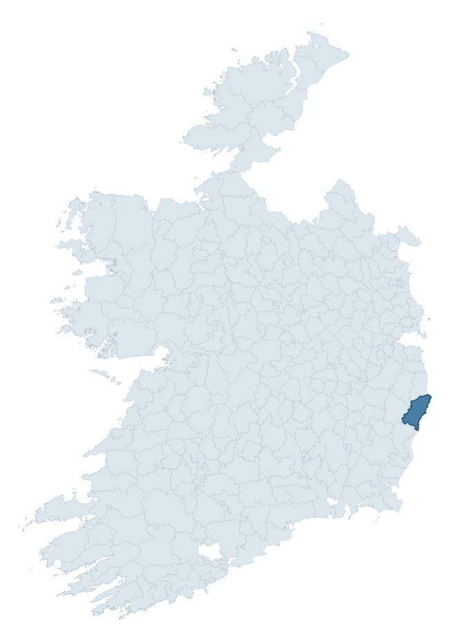 Regional context map showing ARKLOW barony within WICKLOW