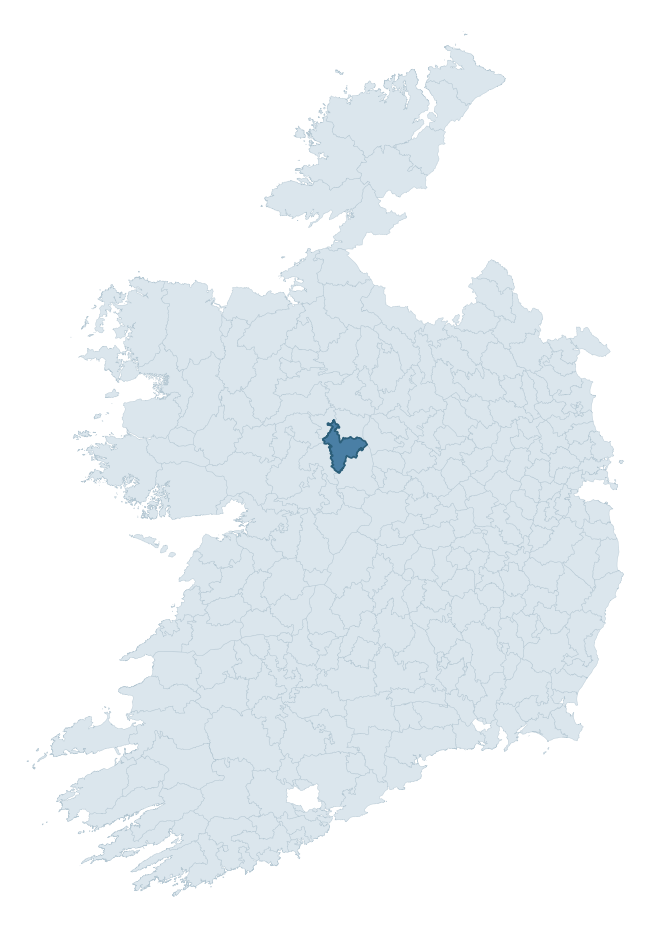Regional context map showing ATHLONE NORTH barony within ROSCOMMON