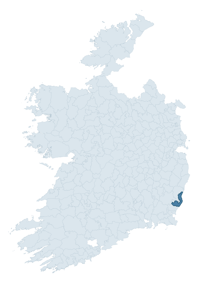 Regional context map showing BALLAGHKEEN NORTH barony within WEXFORD