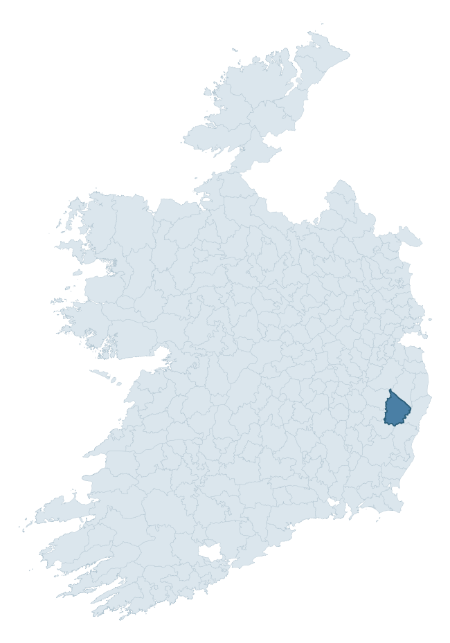 Regional context map showing BALLINACOR SOUTH barony within WICKLOW