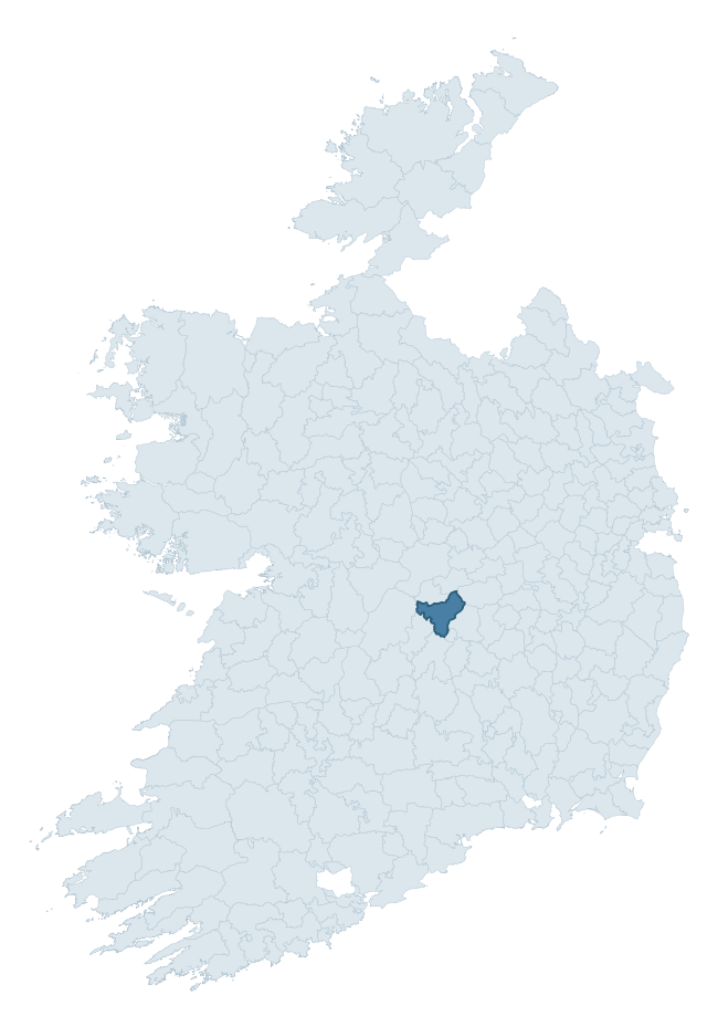 Regional context map showing BALLYBRITT barony within OFFALY