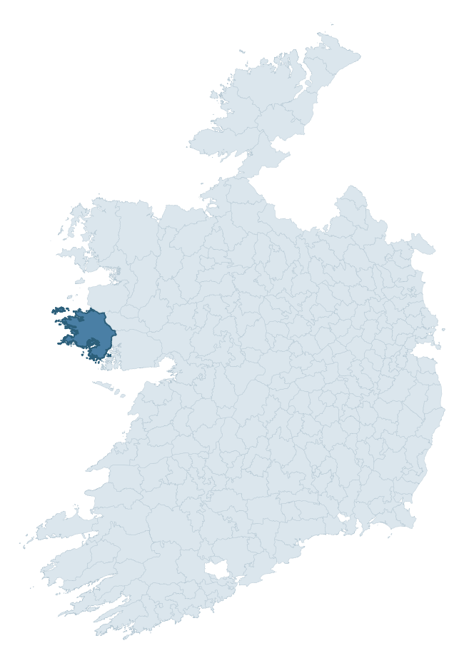 Regional context map showing BALLYNAHINCH barony within GALWAY