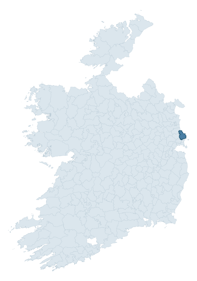 Regional context map showing BALROTHERY EAST barony within DUBLIN