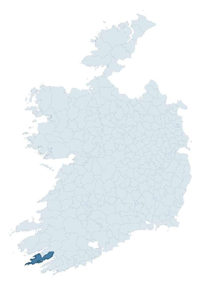 Regional context map showing BEAR barony within CORK